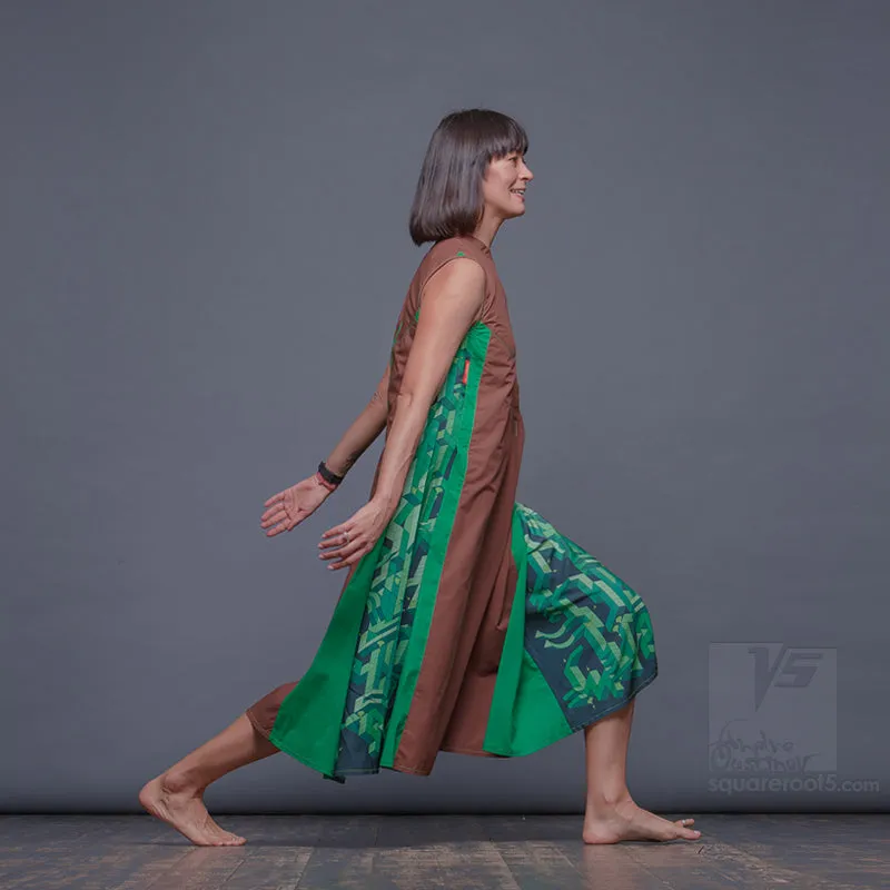 Dress "Cosmic Tetris" Model "BG"  Brown-Green