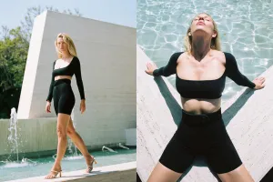 El Tigre Chiquito Longsleeve Crop Top in Black