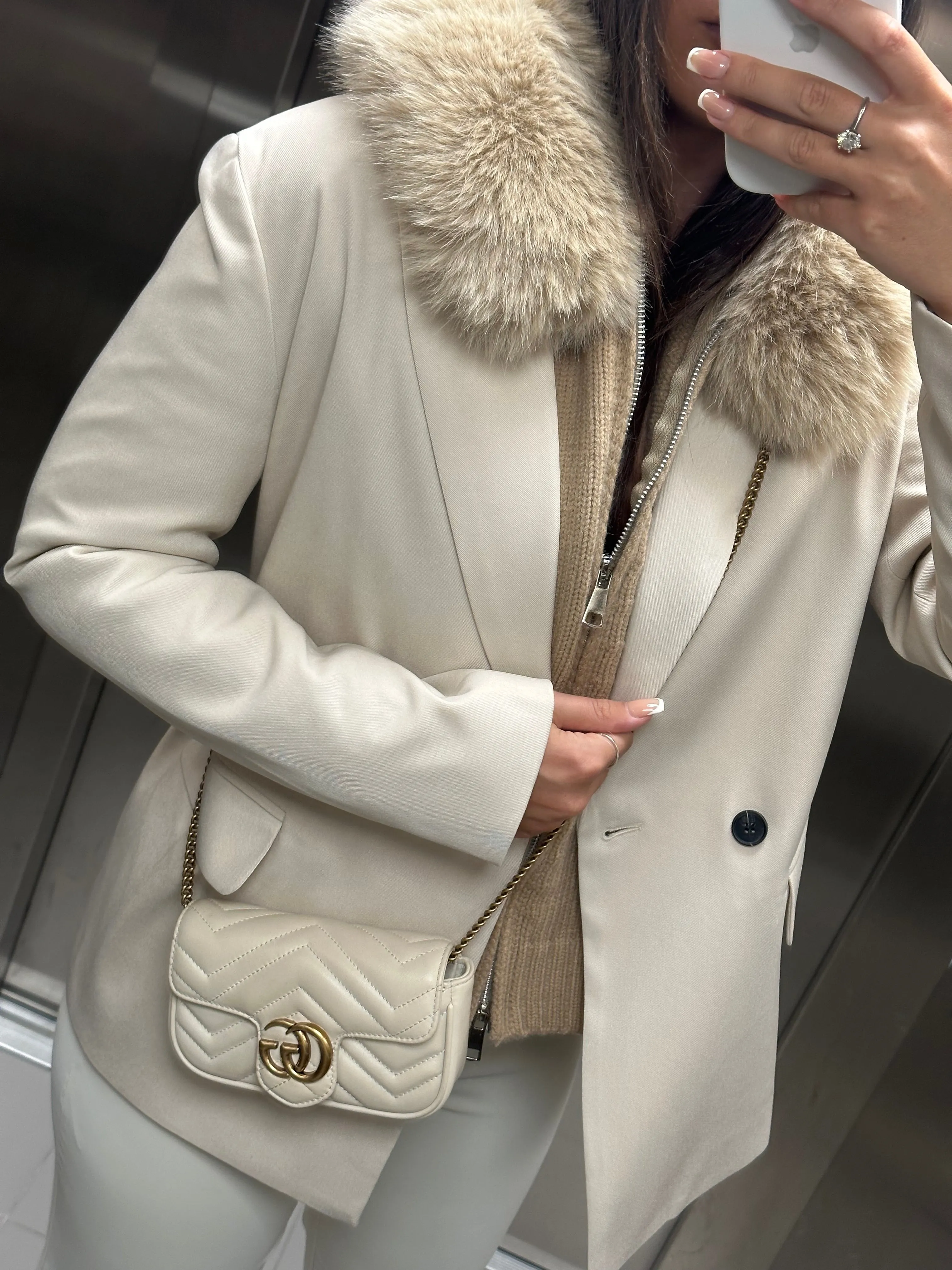 ‘EVERYDAY’ Longline Blazer - Beige