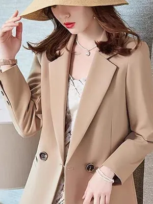 Fashion Korean Long Sleeve Blazers Woman Jacket