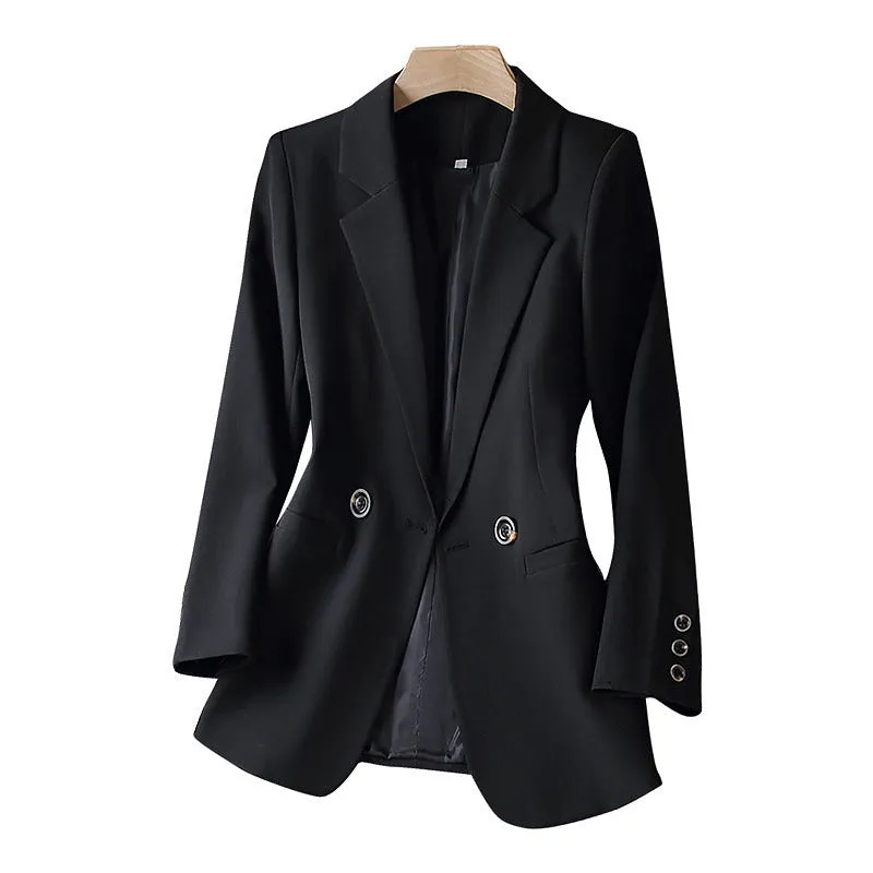 Fashion Korean Long Sleeve Blazers Woman Jacket