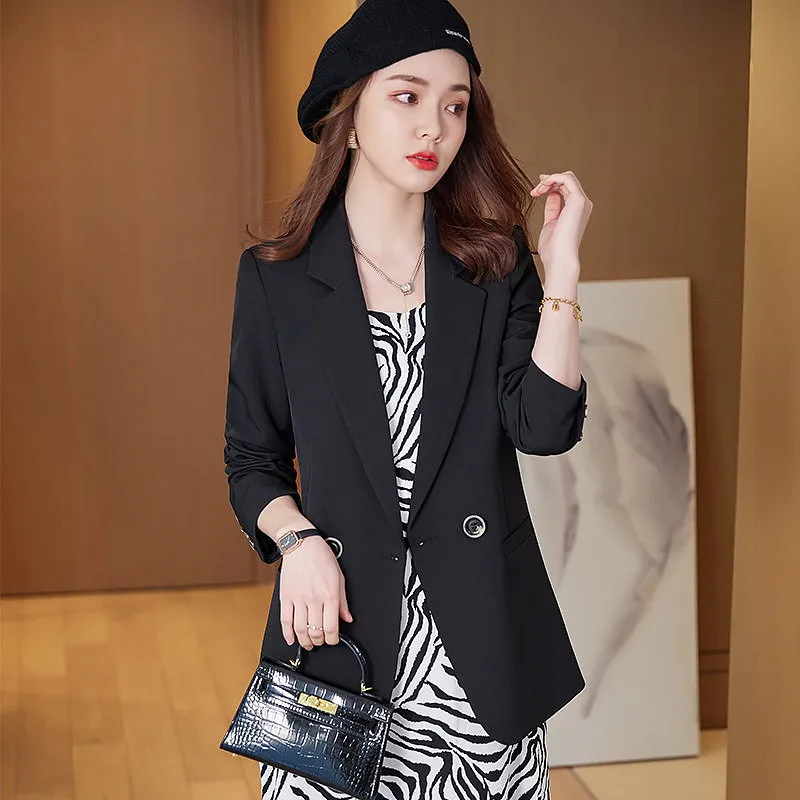 Fashion Korean Long Sleeve Blazers Woman Jacket