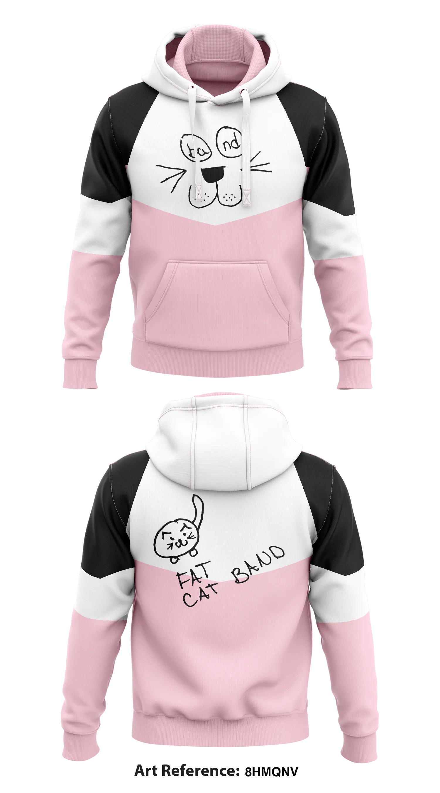 Fat Cat Band  Core Men's Hooded Performance Sweatshirt - 8hMqnv