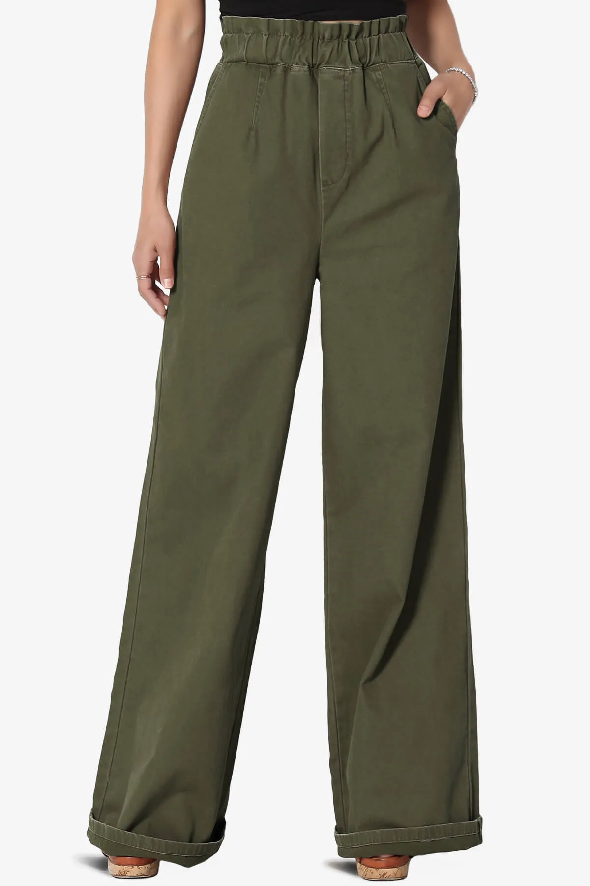 Fateful Twill High Waist Wide Leg Pants