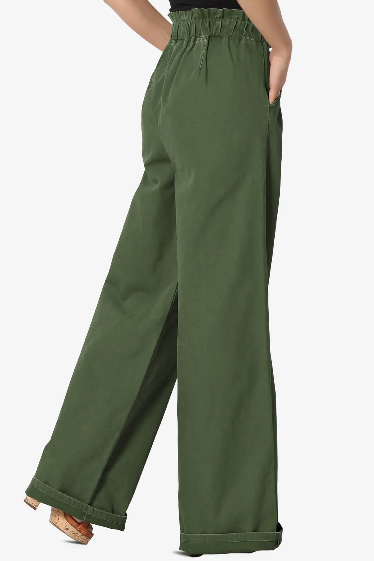 Fateful Twill High Waist Wide Leg Pants
