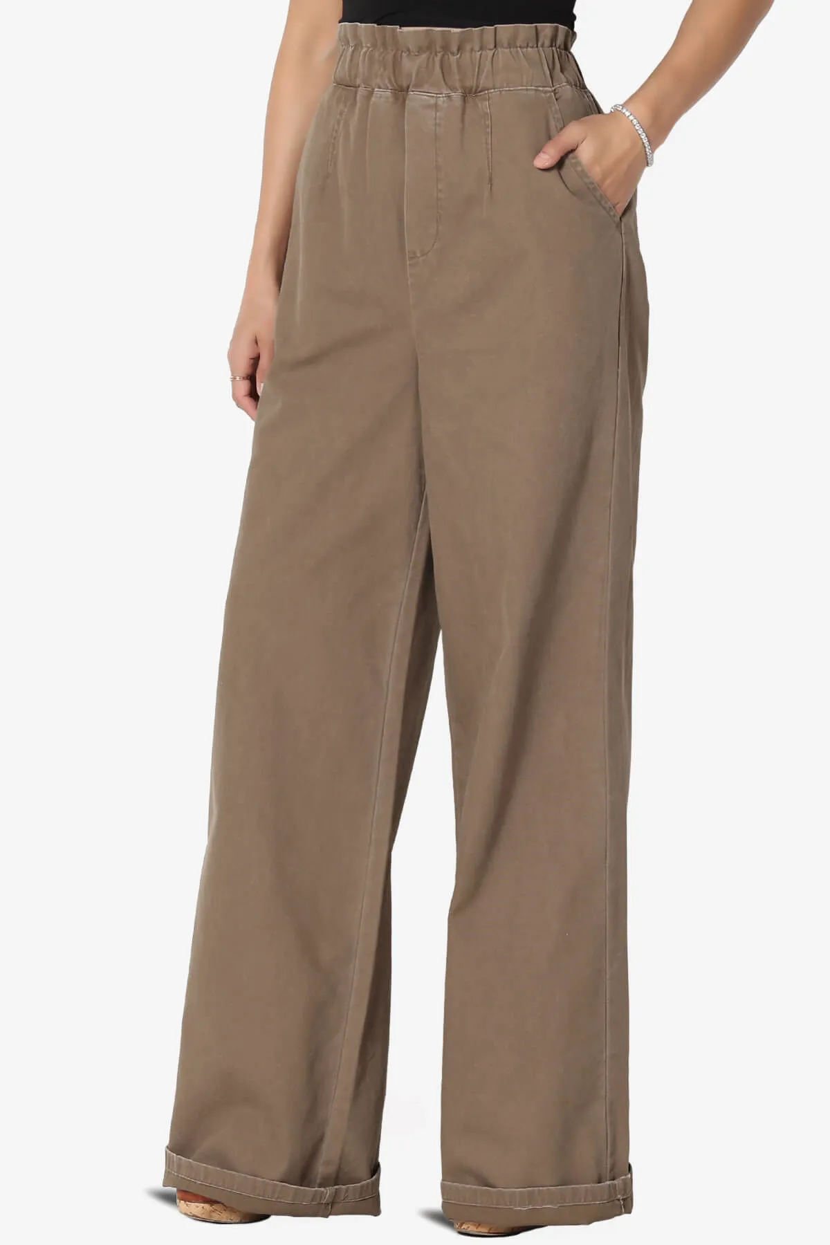 Fateful Twill High Waist Wide Leg Pants
