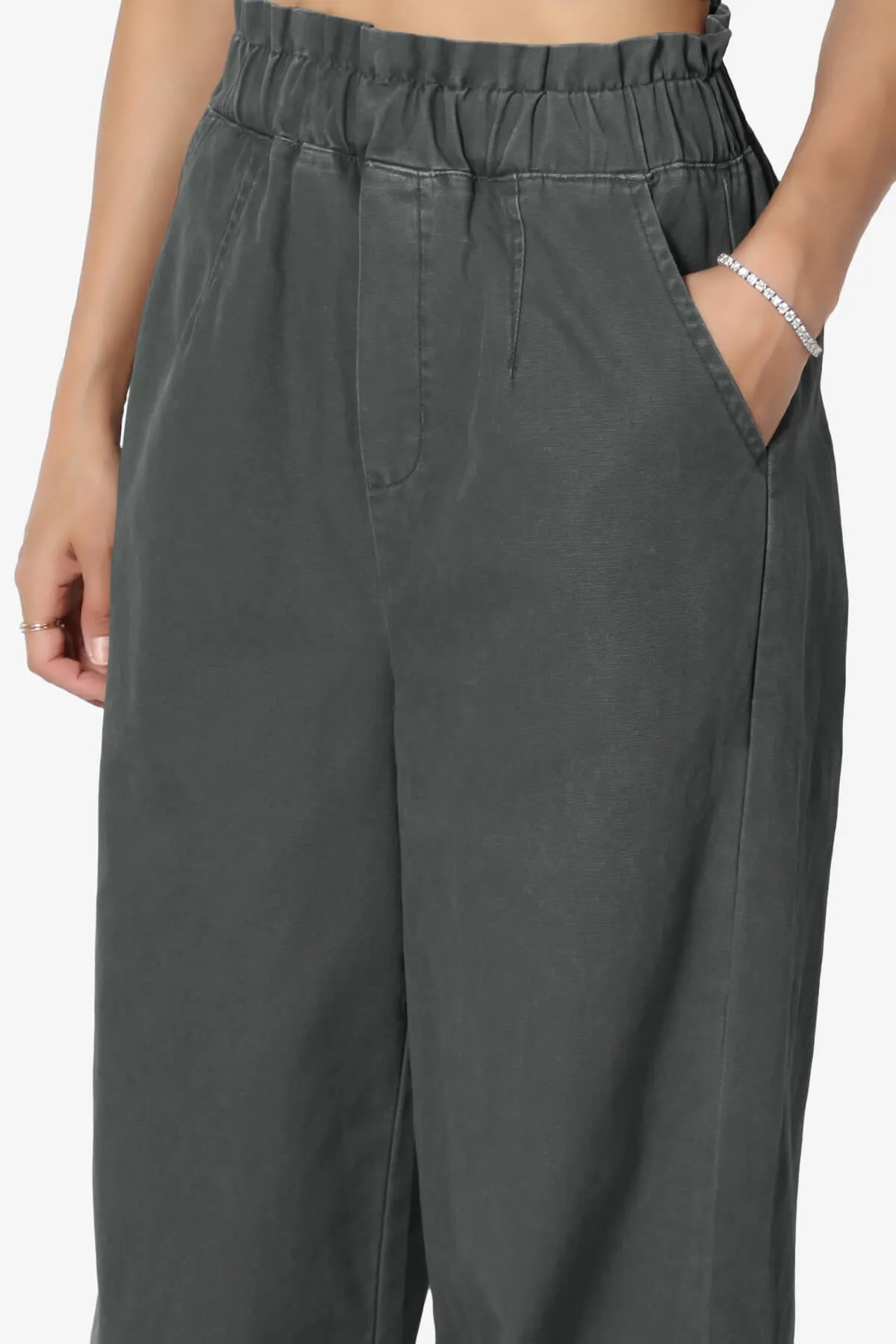 Fateful Twill High Waist Wide Leg Pants