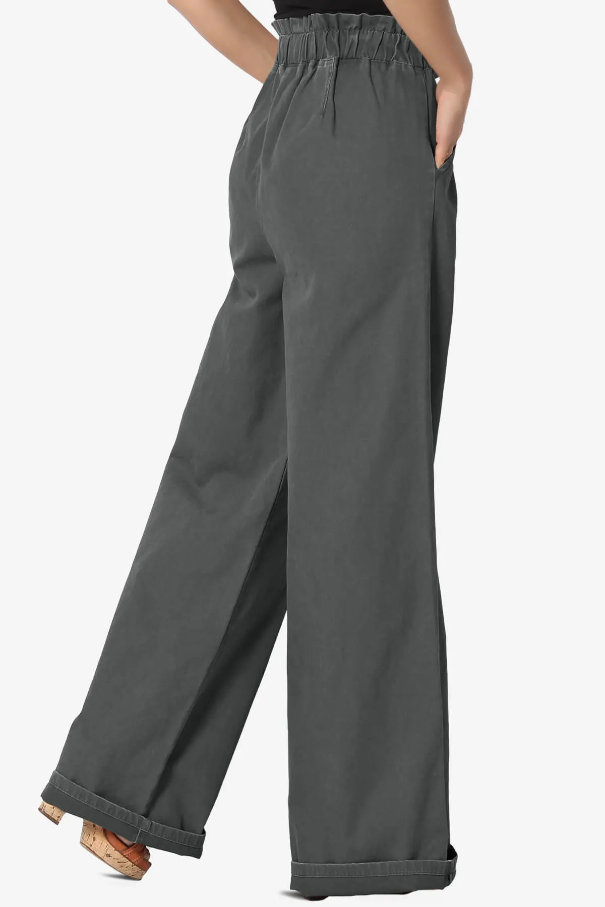 Fateful Twill High Waist Wide Leg Pants