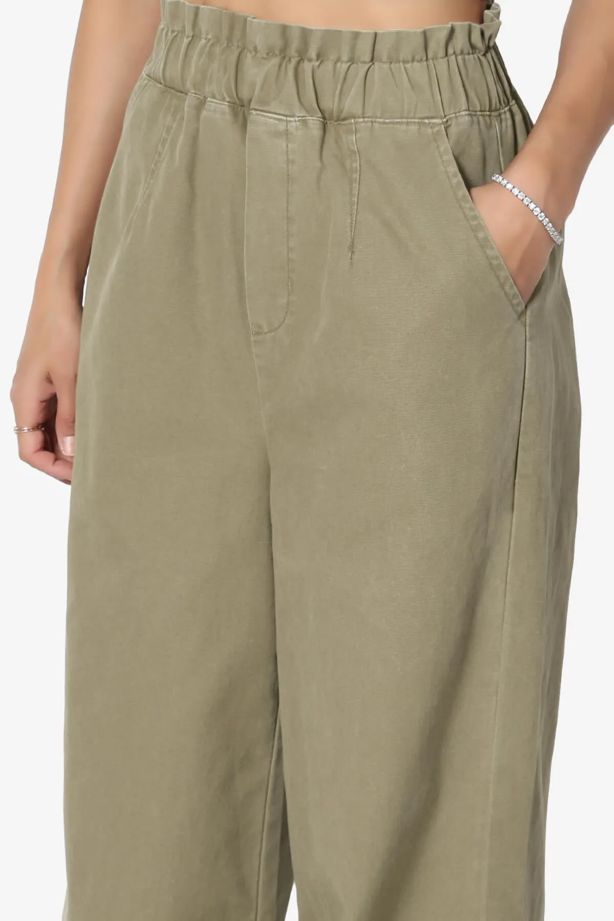 Fateful Twill High Waist Wide Leg Pants