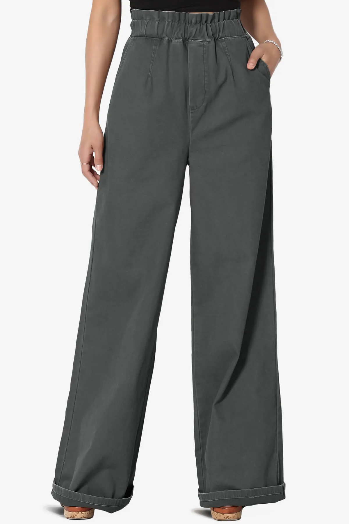 Fateful Twill High Waist Wide Leg Pants