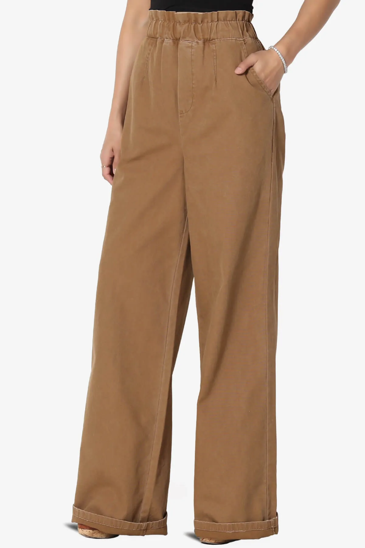 Fateful Twill High Waist Wide Leg Pants