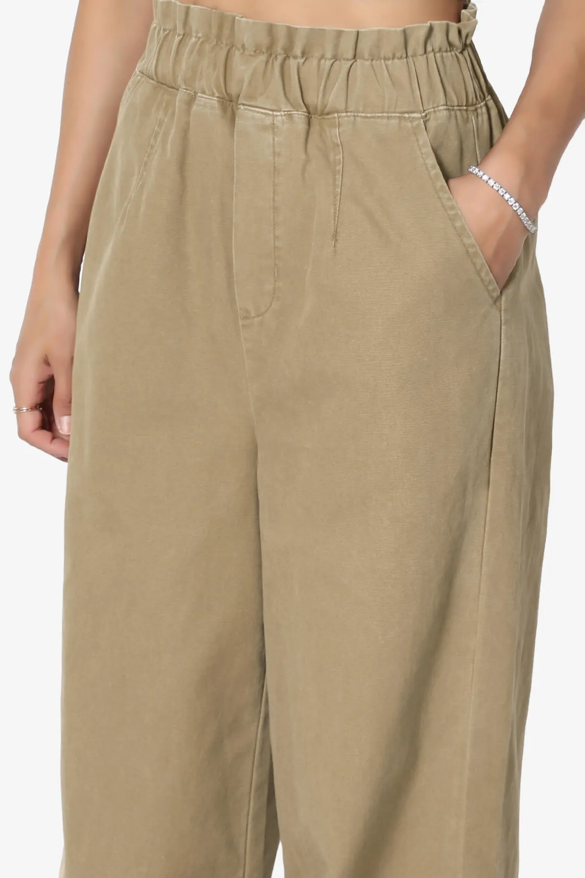 Fateful Twill High Waist Wide Leg Pants