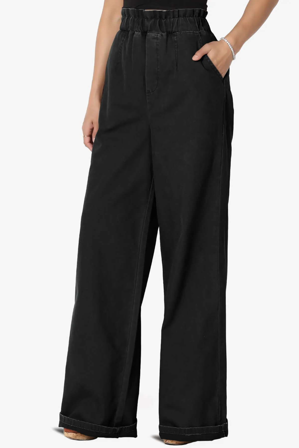 Fateful Twill High Waist Wide Leg Pants