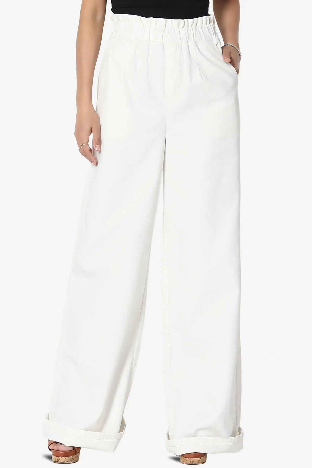Fateful Twill High Waist Wide Leg Pants