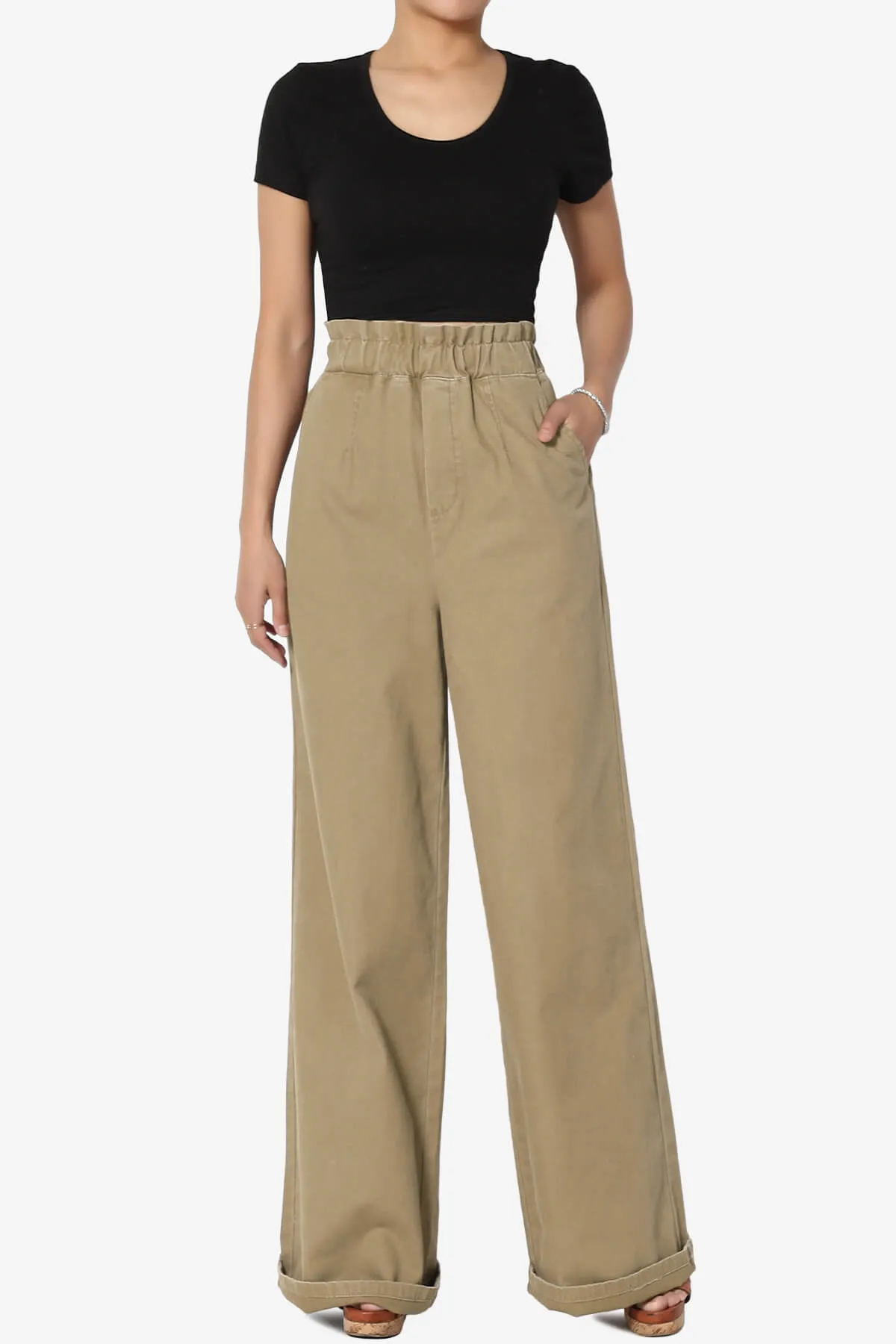 Fateful Twill High Waist Wide Leg Pants