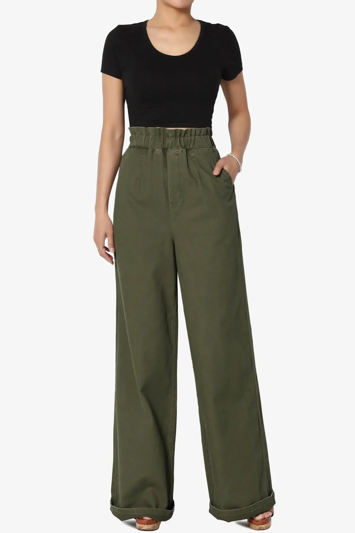 Fateful Twill High Waist Wide Leg Pants