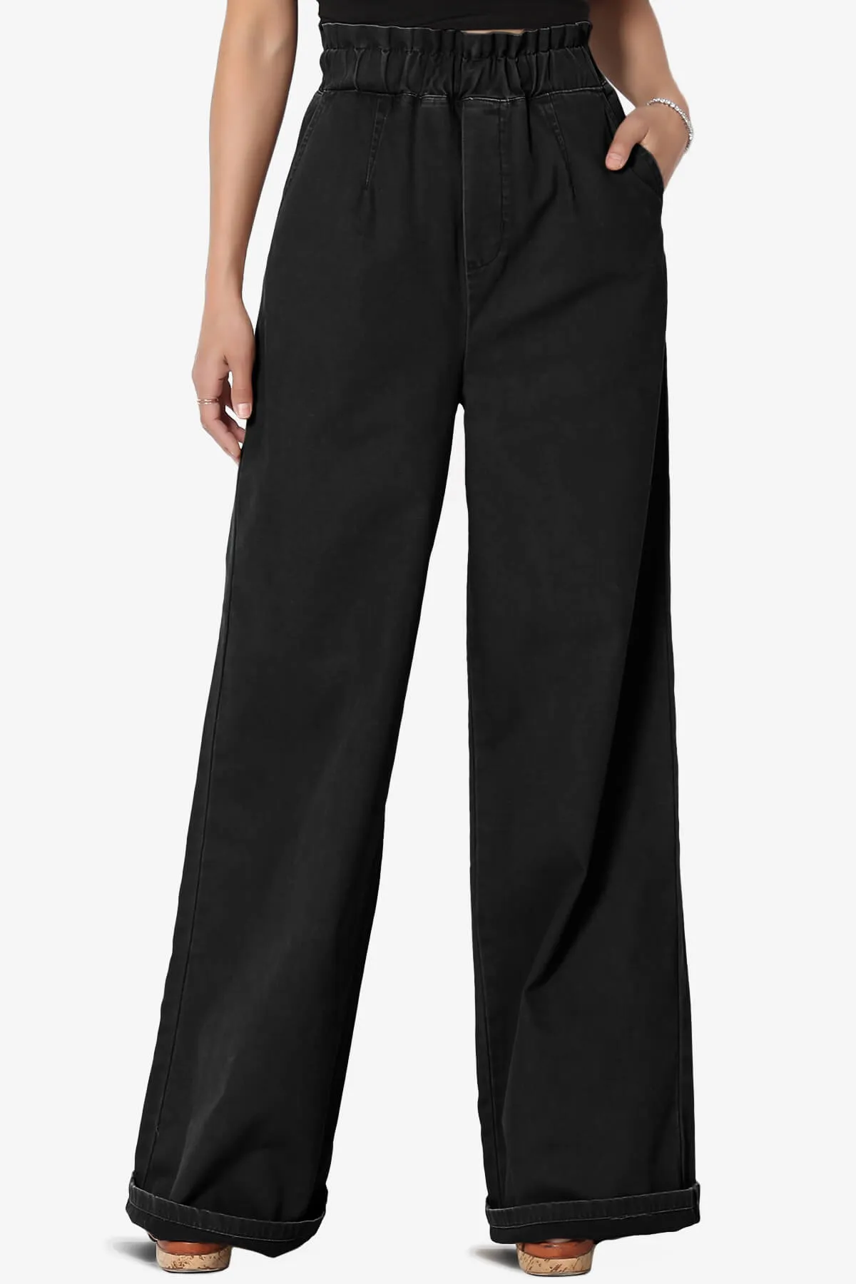 Fateful Twill High Waist Wide Leg Pants
