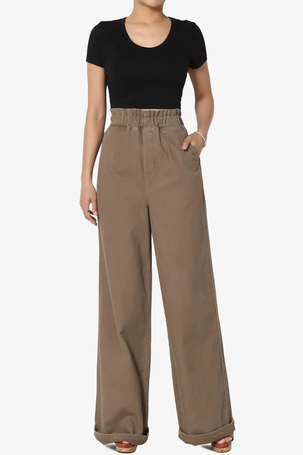 Fateful Twill High Waist Wide Leg Pants