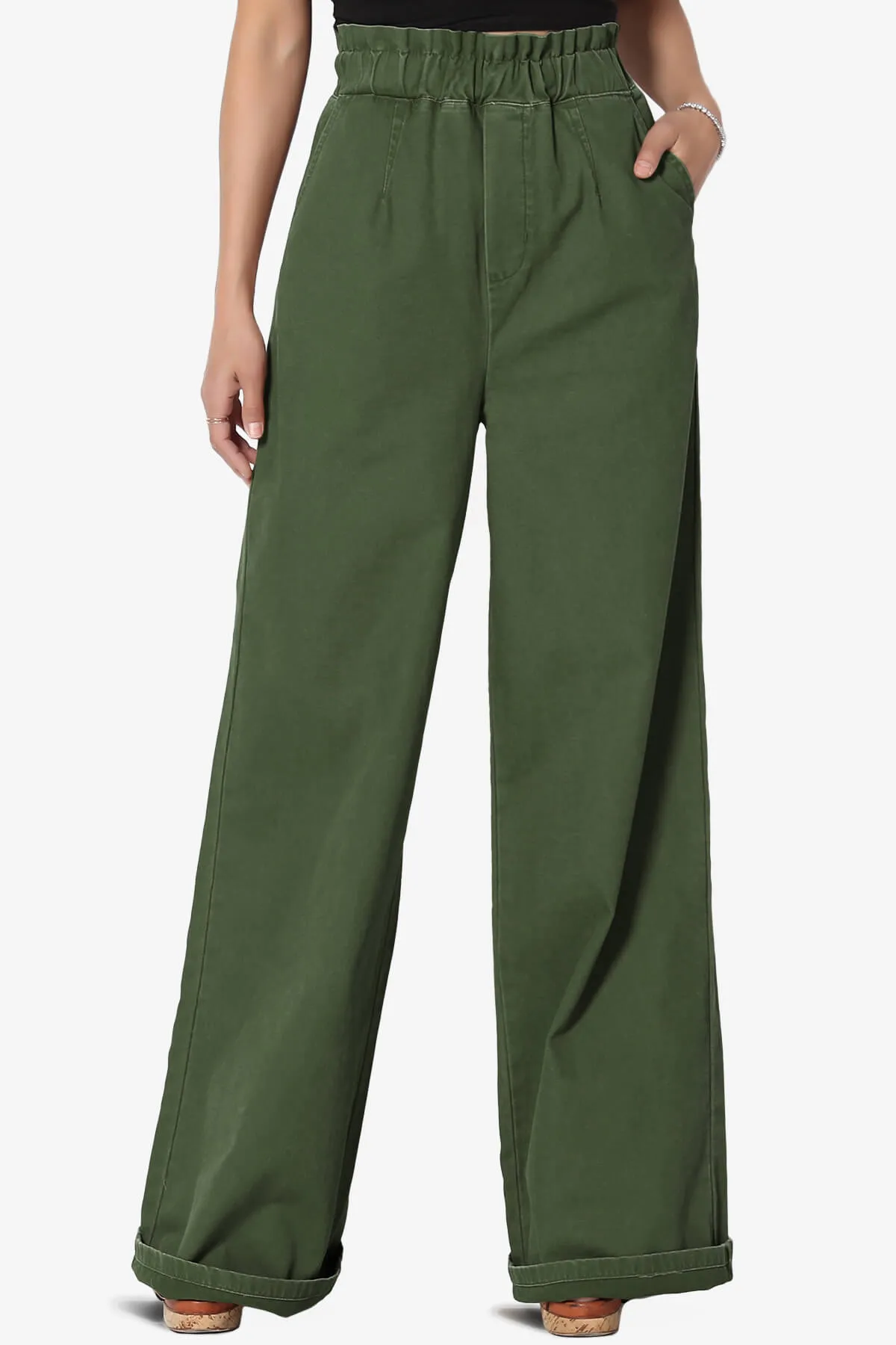 Fateful Twill High Waist Wide Leg Pants