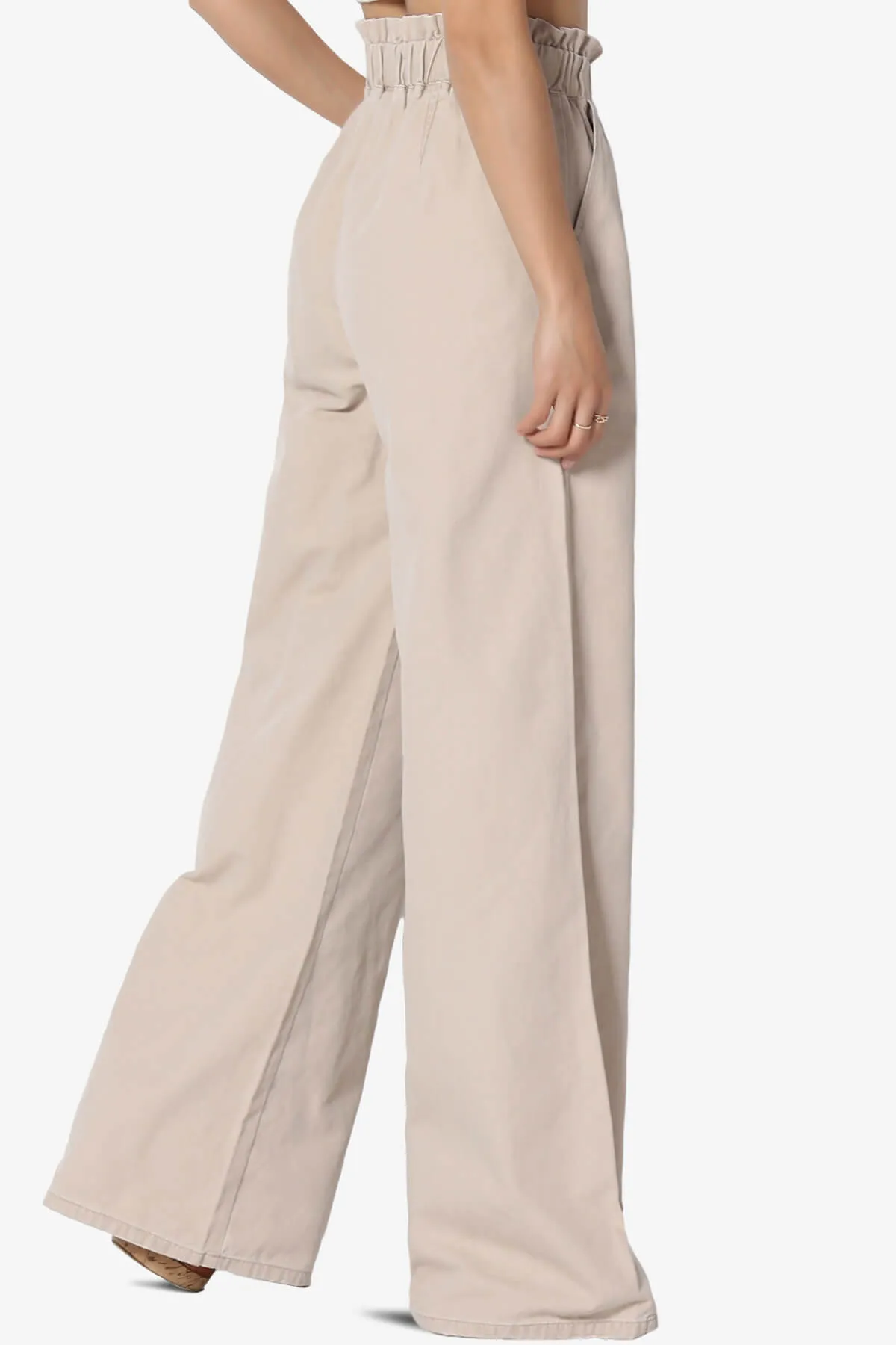 Fateful Twill High Waist Wide Leg Pants