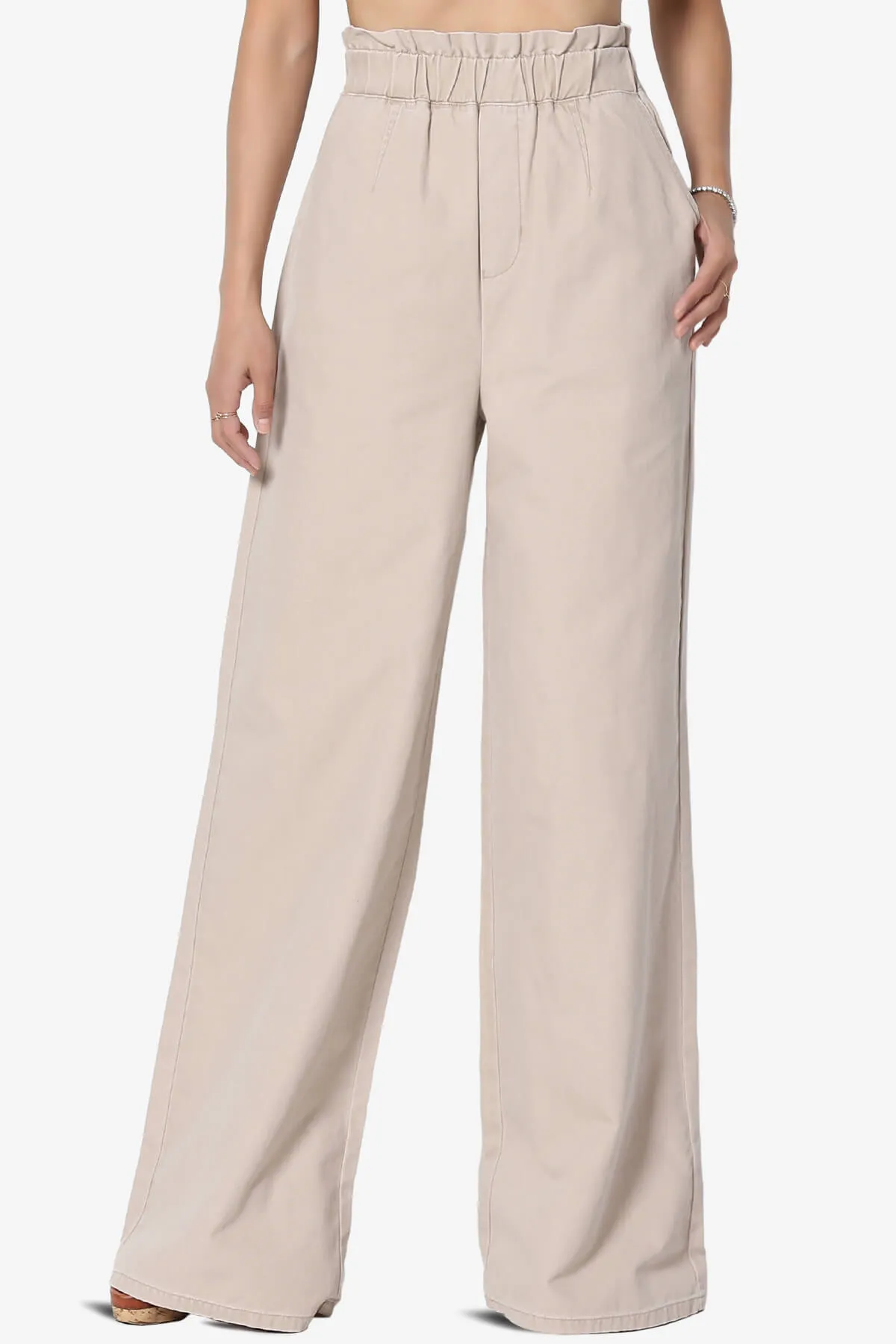 Fateful Twill High Waist Wide Leg Pants