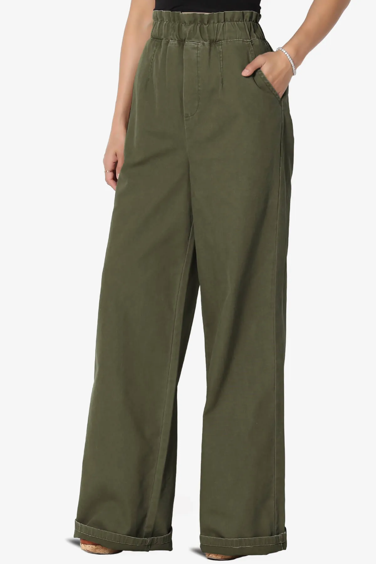 Fateful Twill High Waist Wide Leg Pants