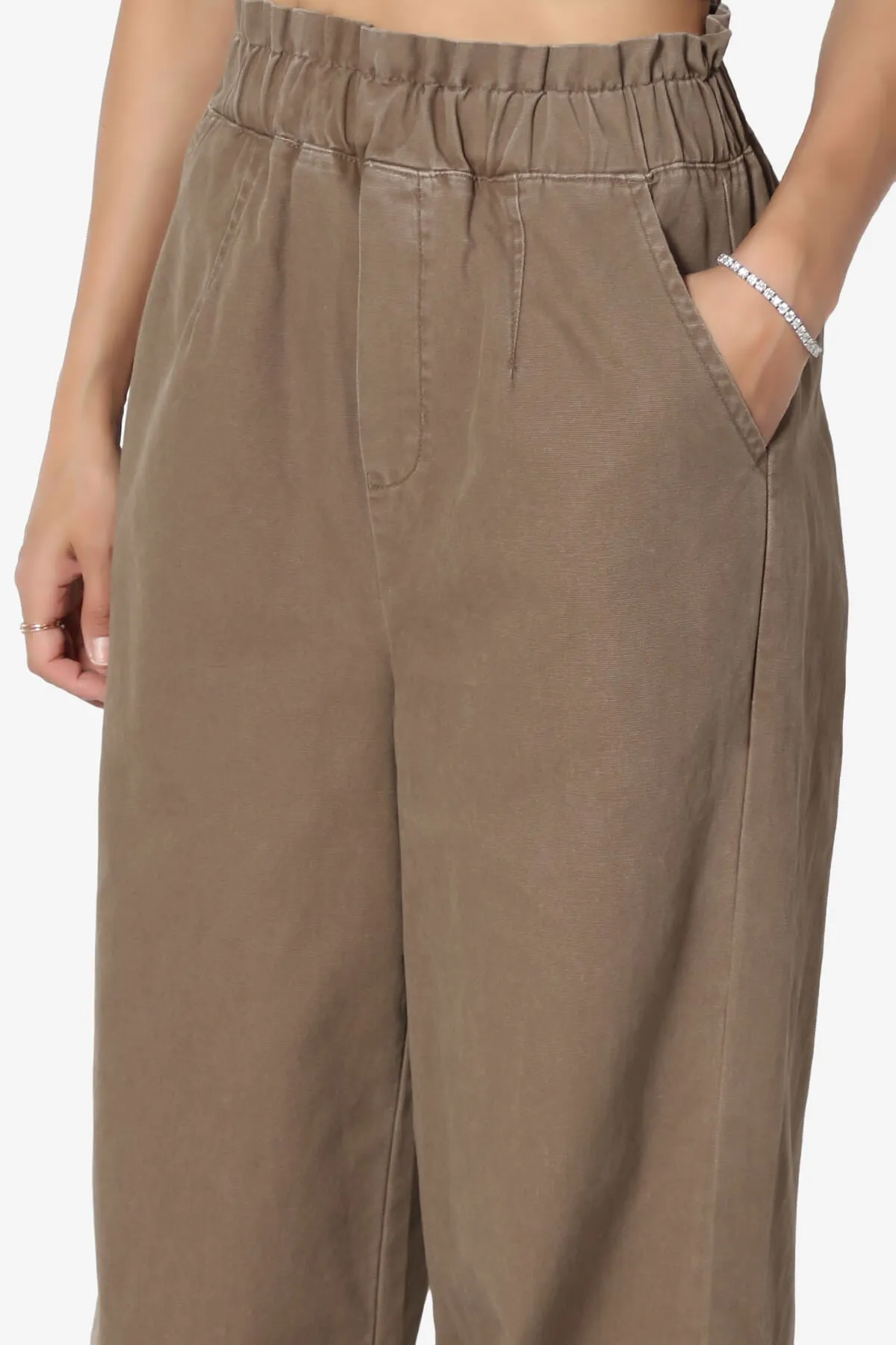 Fateful Twill High Waist Wide Leg Pants