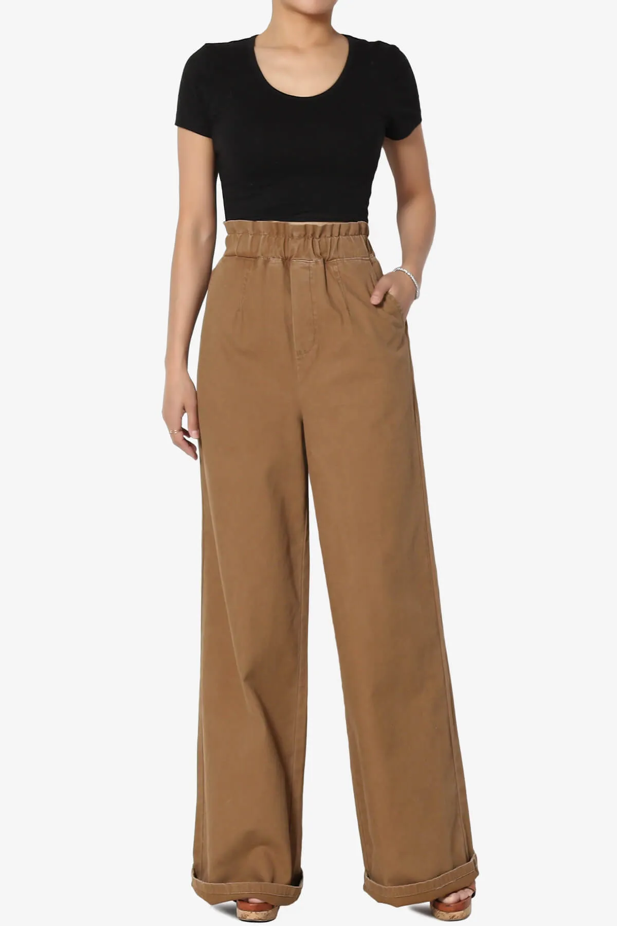 Fateful Twill High Waist Wide Leg Pants