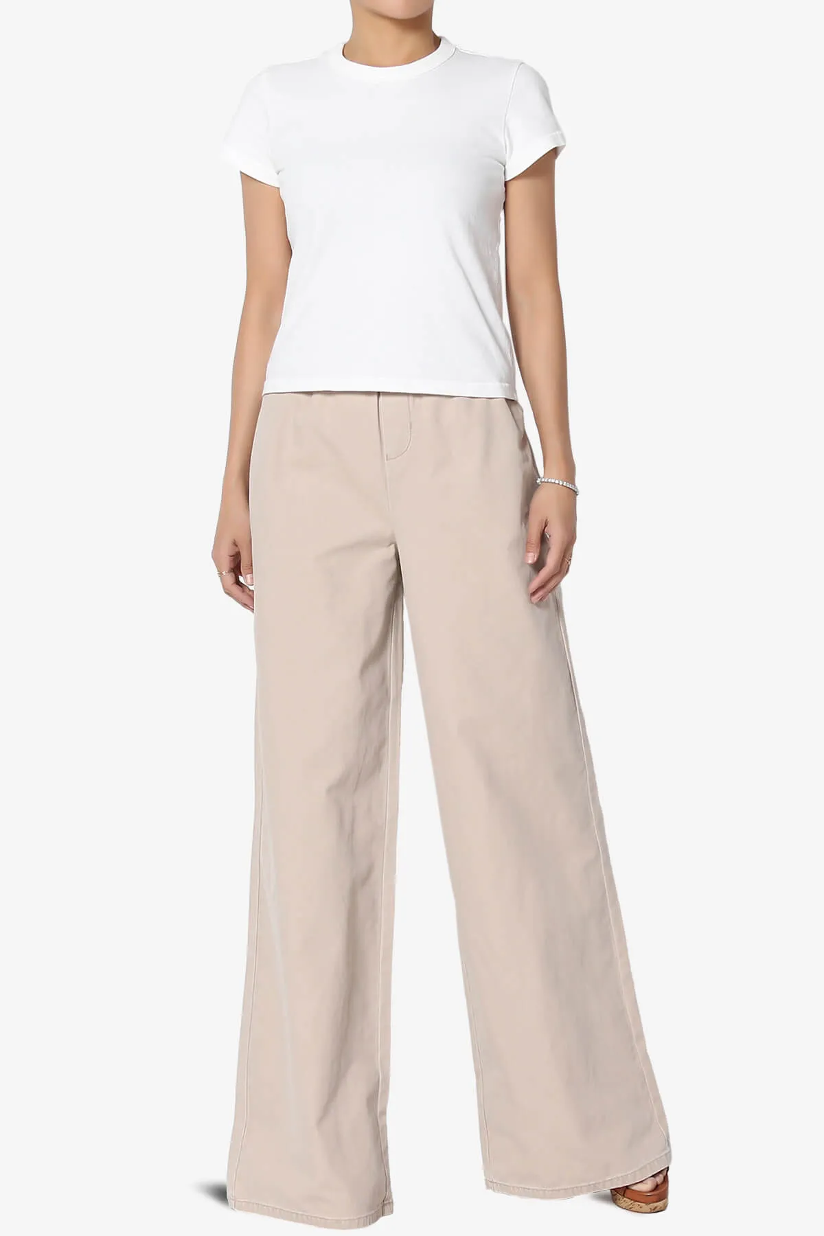 Fateful Twill High Waist Wide Leg Pants