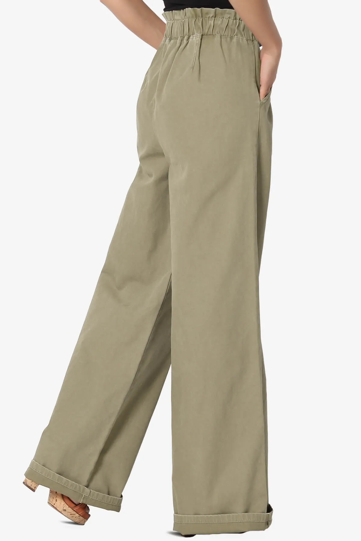 Fateful Twill High Waist Wide Leg Pants