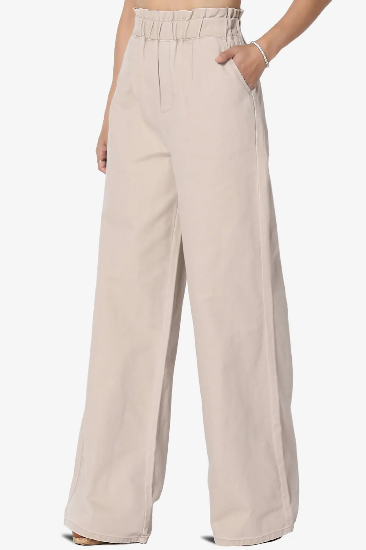 Fateful Twill High Waist Wide Leg Pants