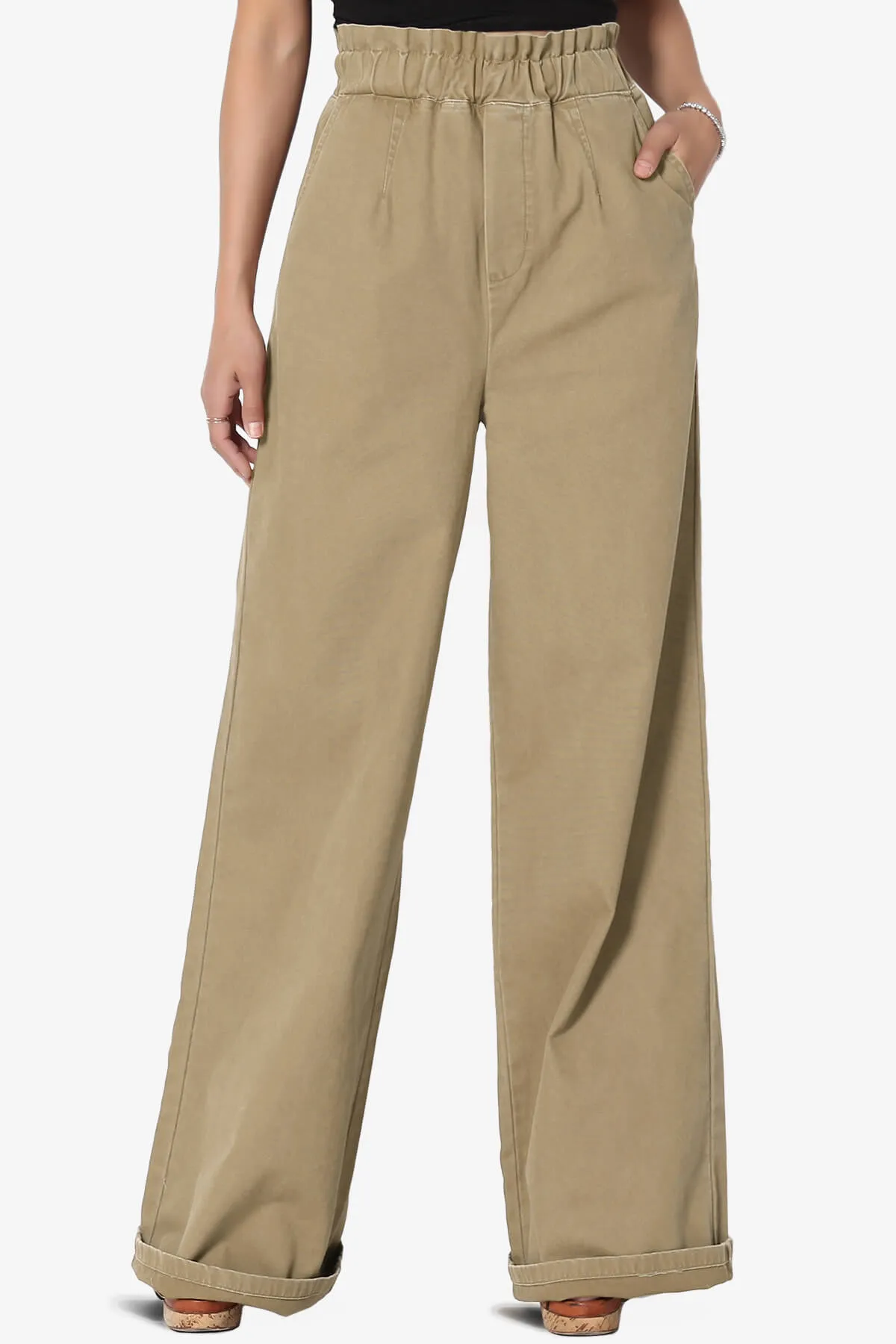 Fateful Twill High Waist Wide Leg Pants