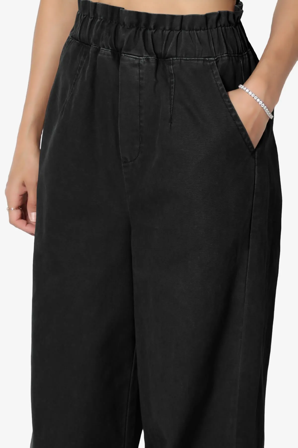 Fateful Twill High Waist Wide Leg Pants