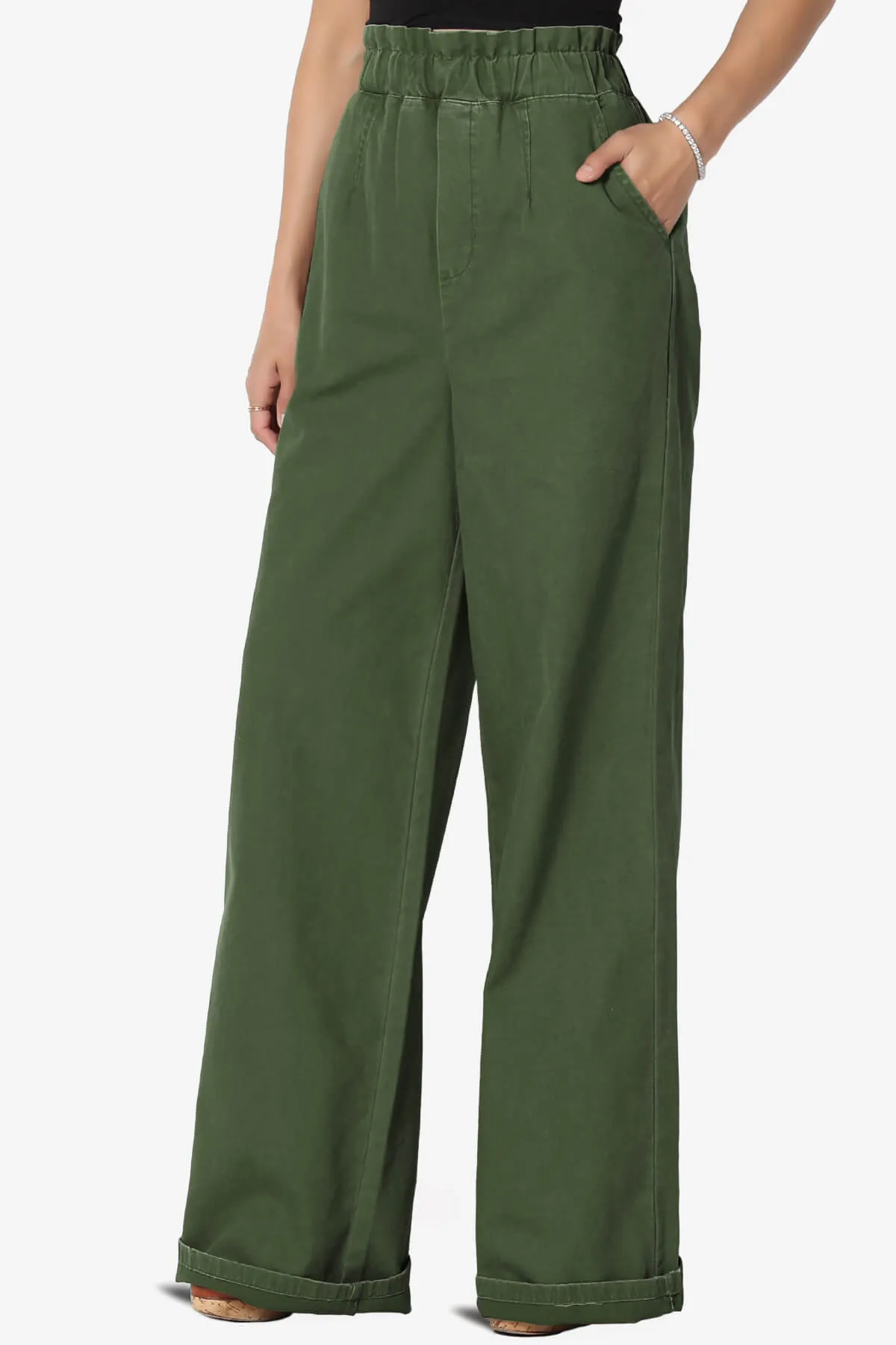 Fateful Twill High Waist Wide Leg Pants