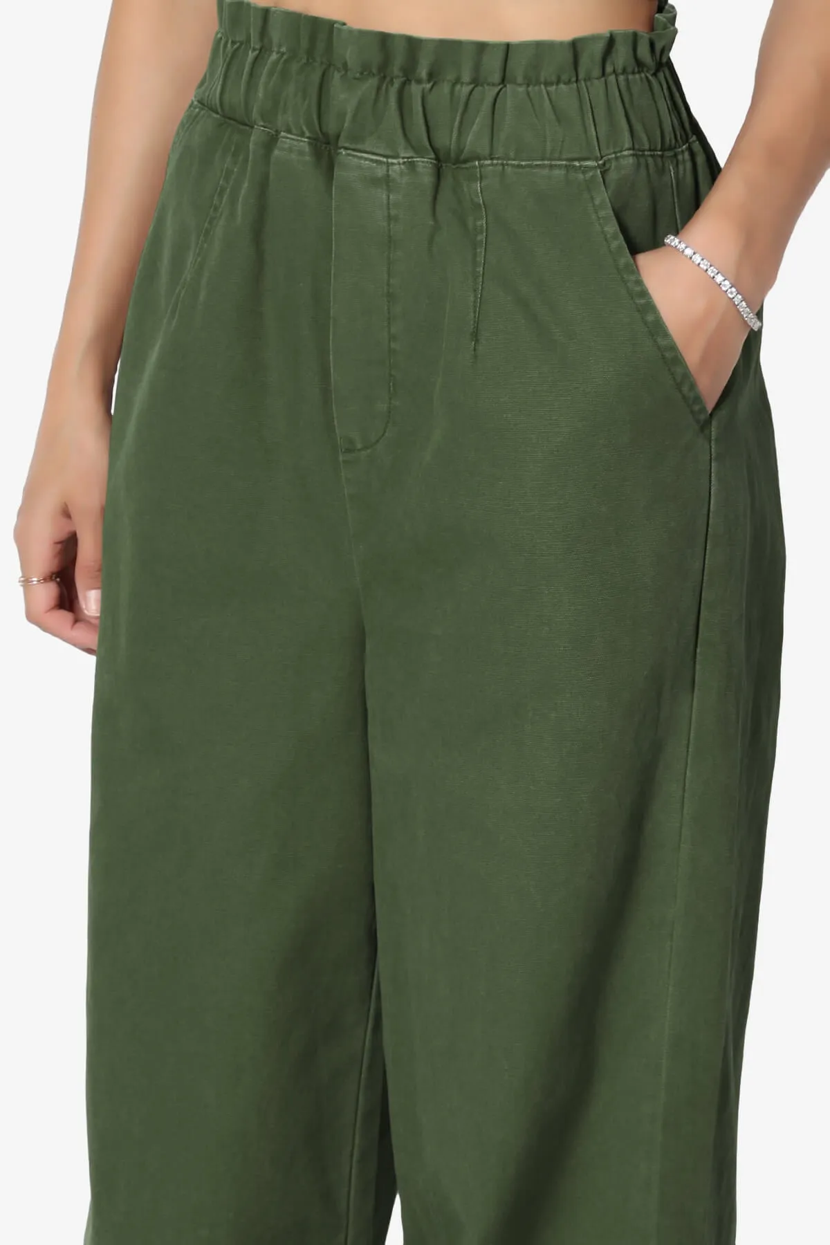 Fateful Twill High Waist Wide Leg Pants