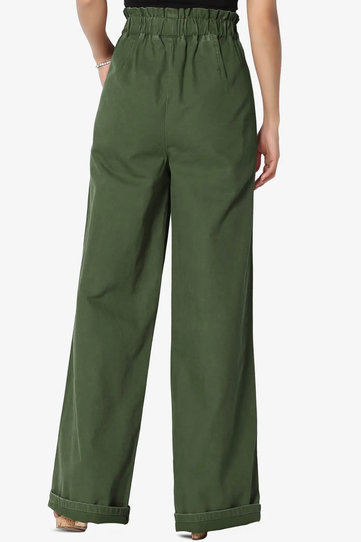 Fateful Twill High Waist Wide Leg Pants