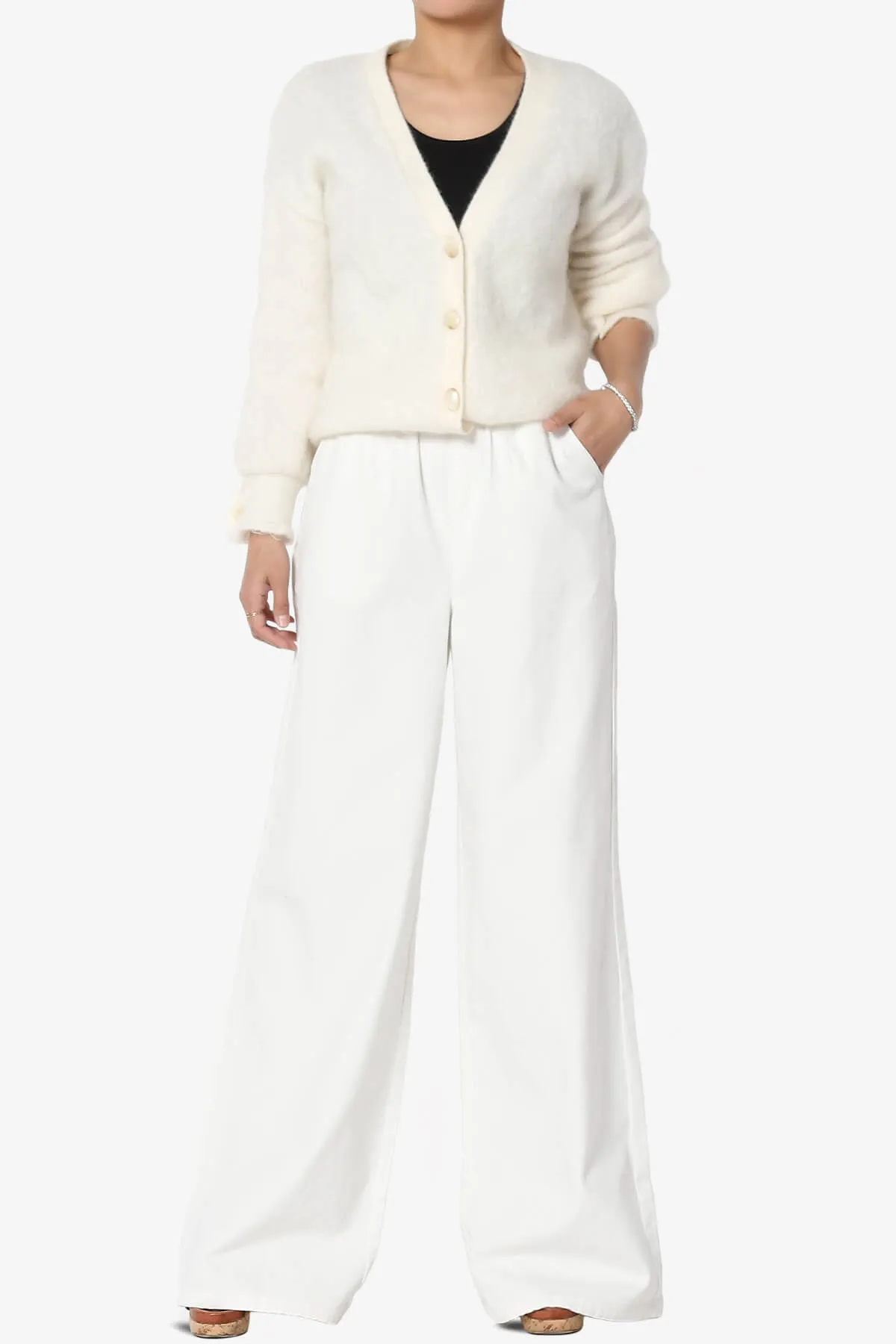Fateful Twill High Waist Wide Leg Pants