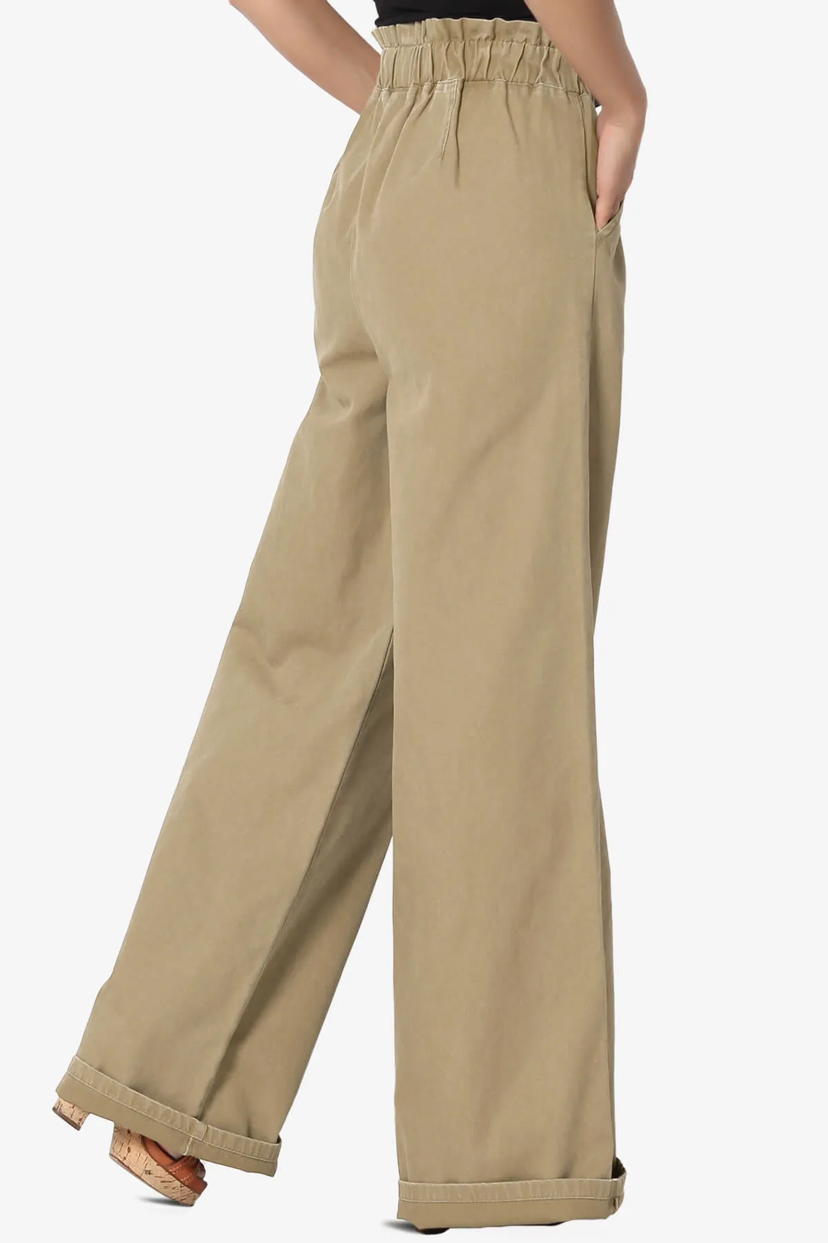 Fateful Twill High Waist Wide Leg Pants
