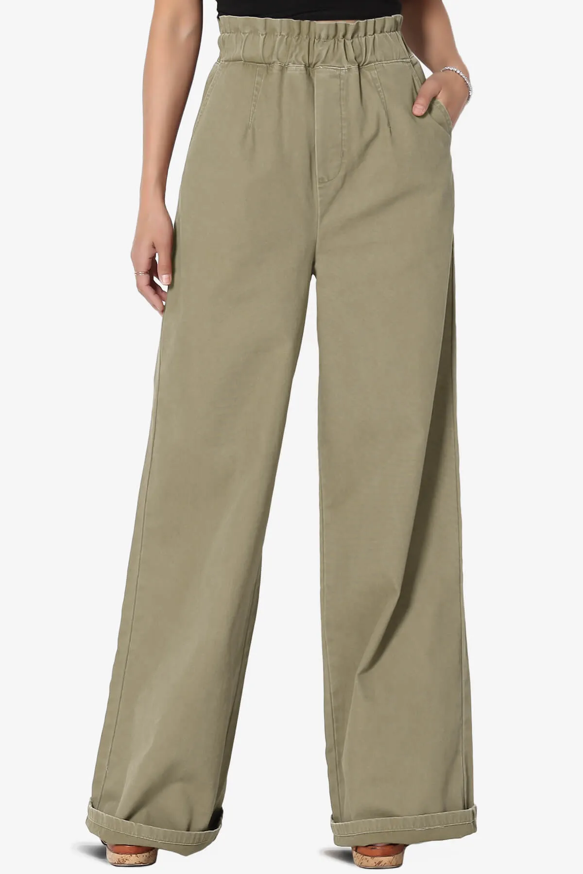Fateful Twill High Waist Wide Leg Pants