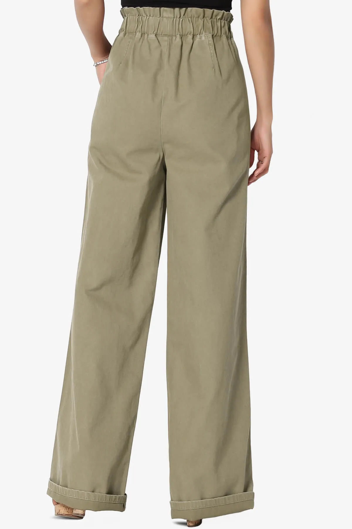 Fateful Twill High Waist Wide Leg Pants
