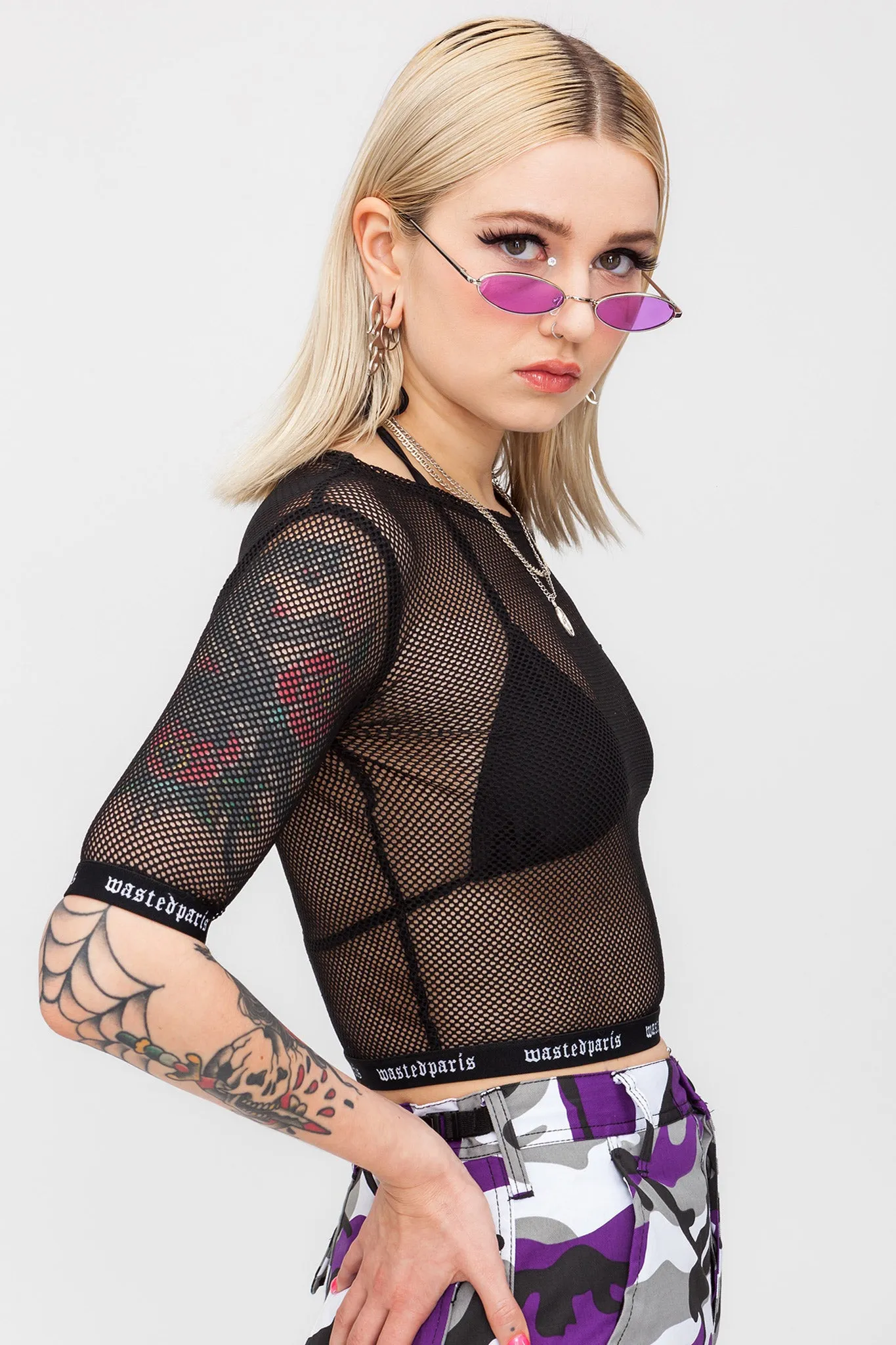 Fishnet Crop Top
