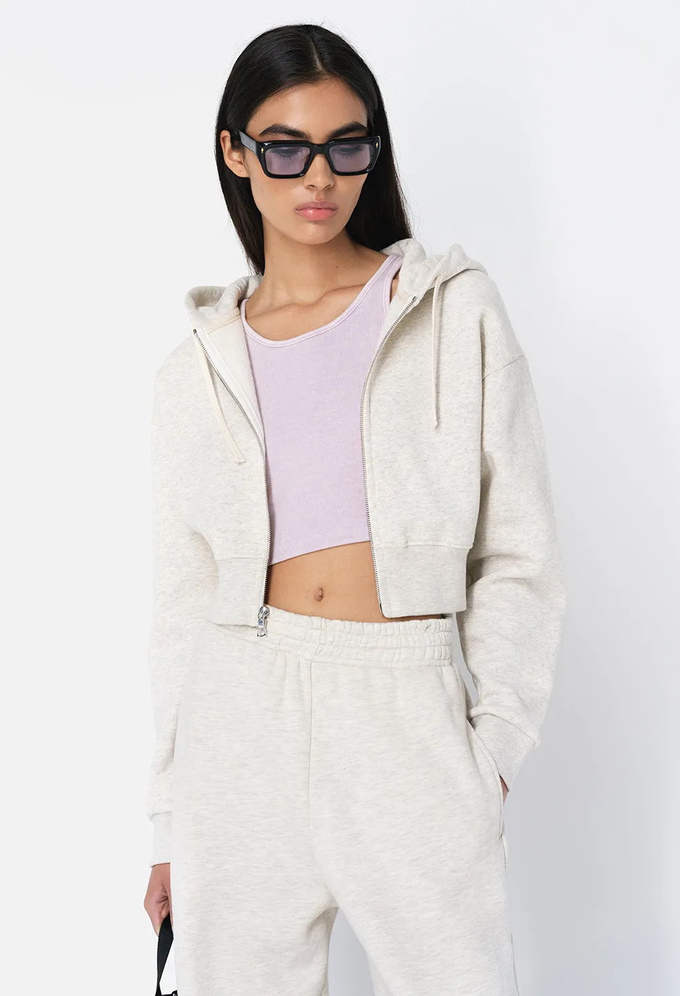 Fleeced Boca Zip Hoodie / Oat