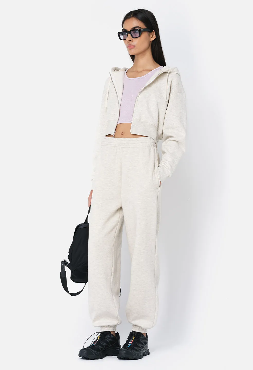 Fleeced Boca Zip Hoodie / Oat