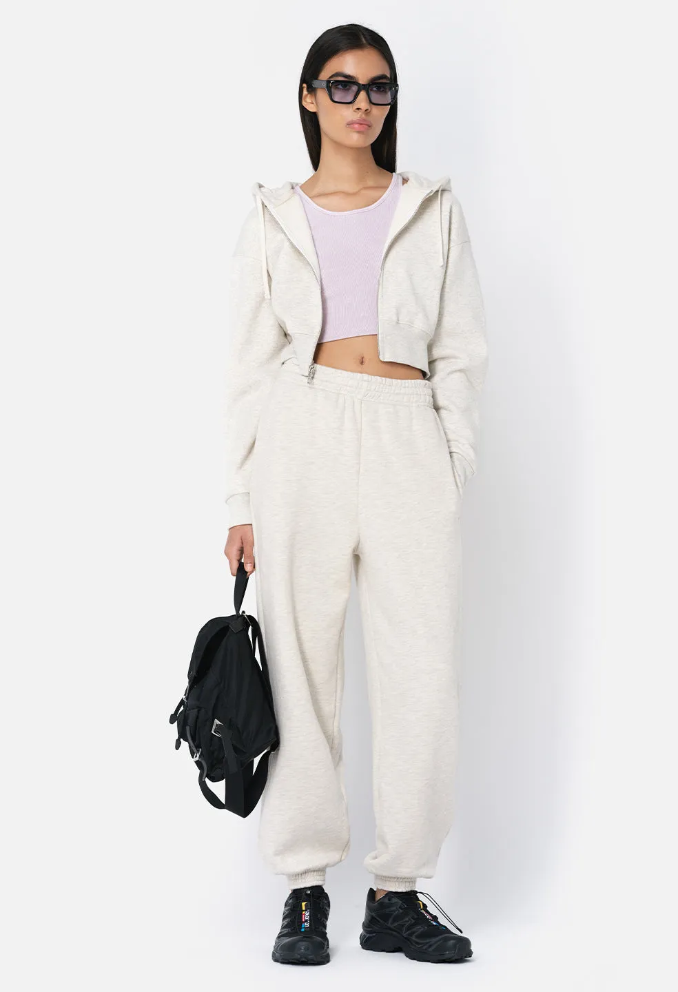 Fleeced Boca Zip Hoodie / Oat