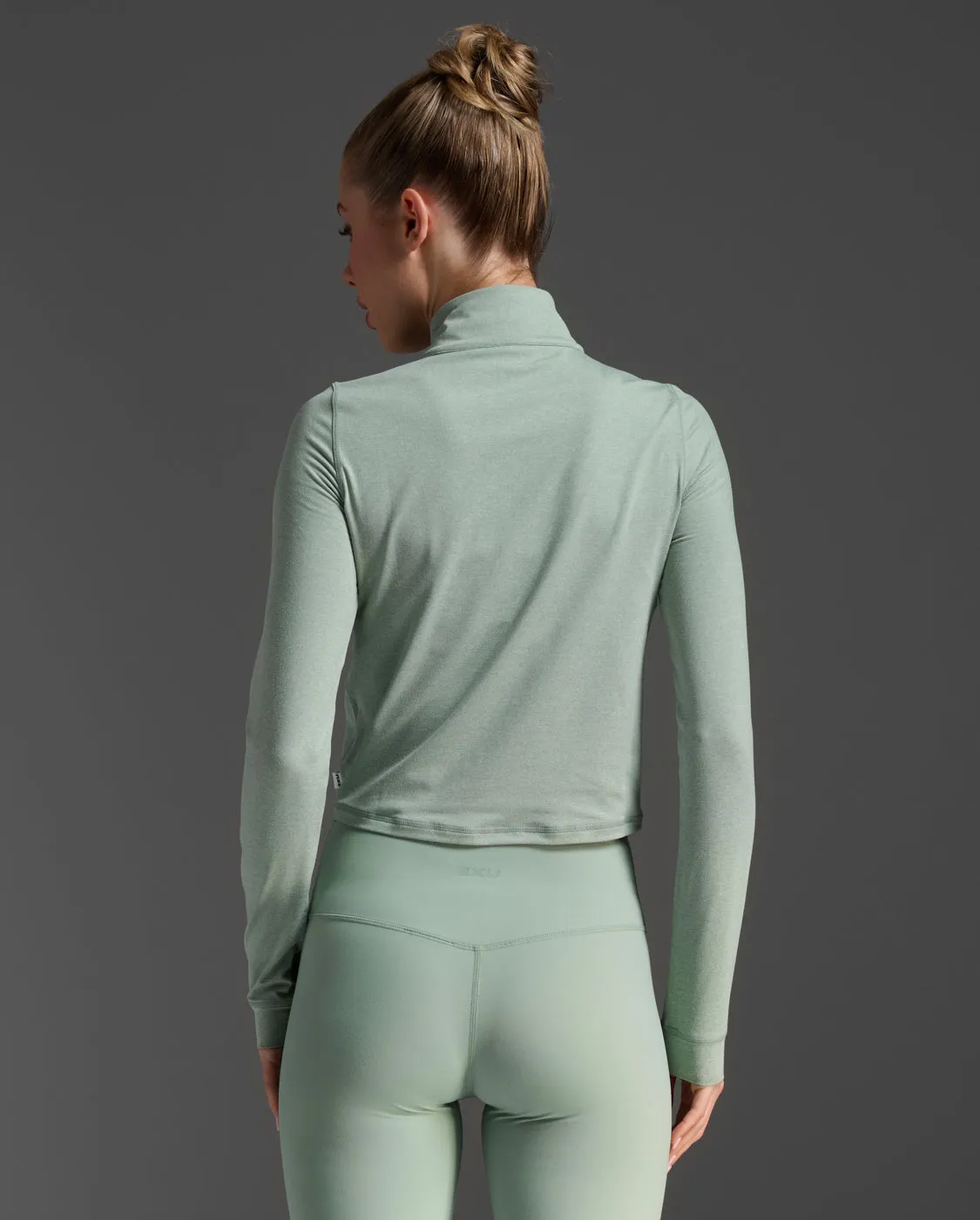 Flex Crop 1/2 Zip Long Sleeve