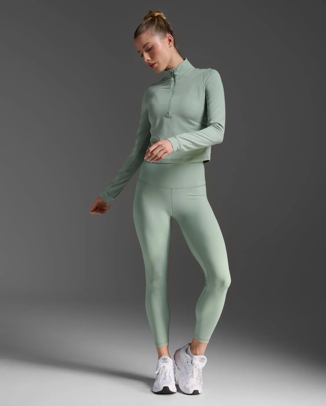 Flex Crop 1/2 Zip Long Sleeve