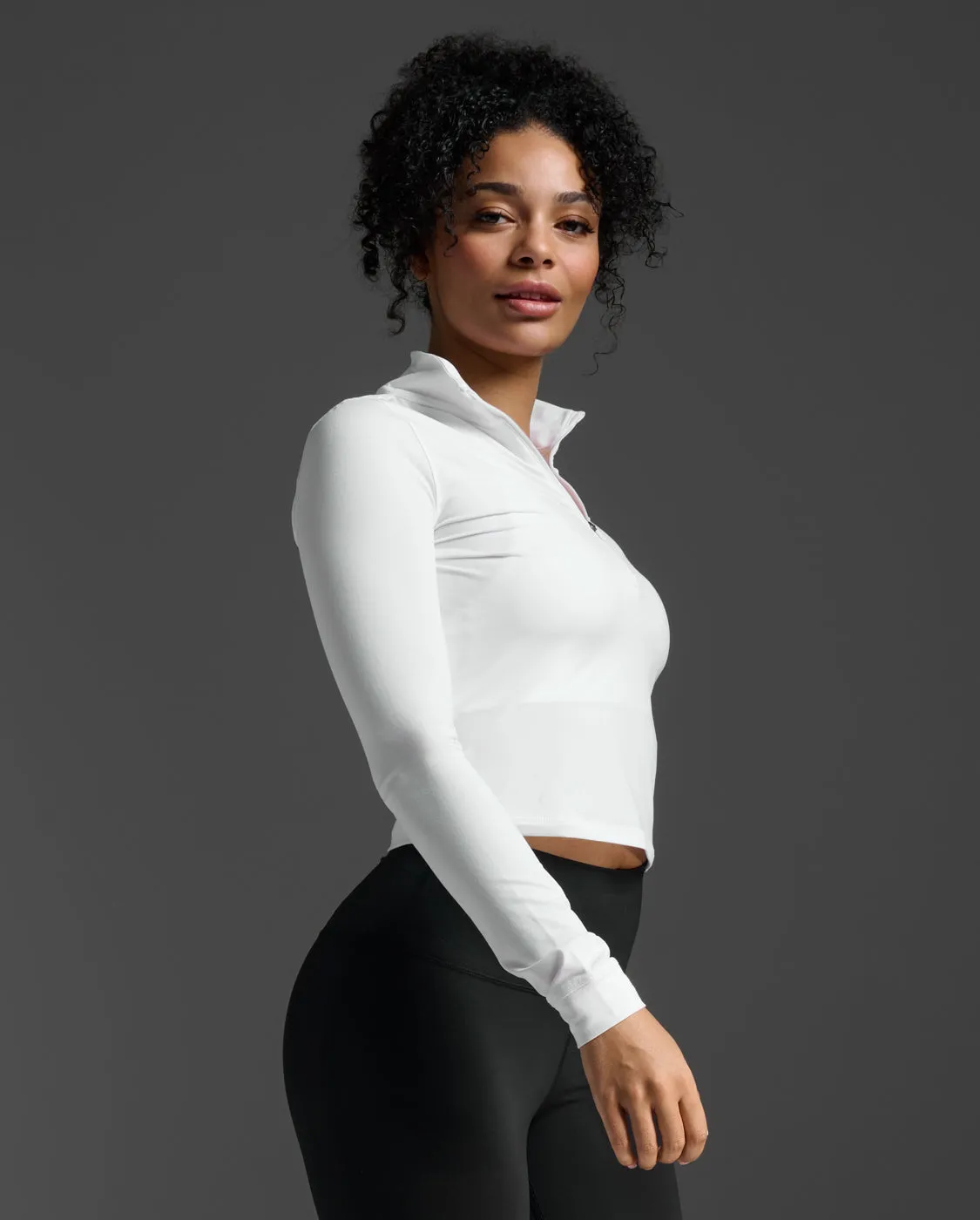 Flex Crop 1/2 Zip Long Sleeve