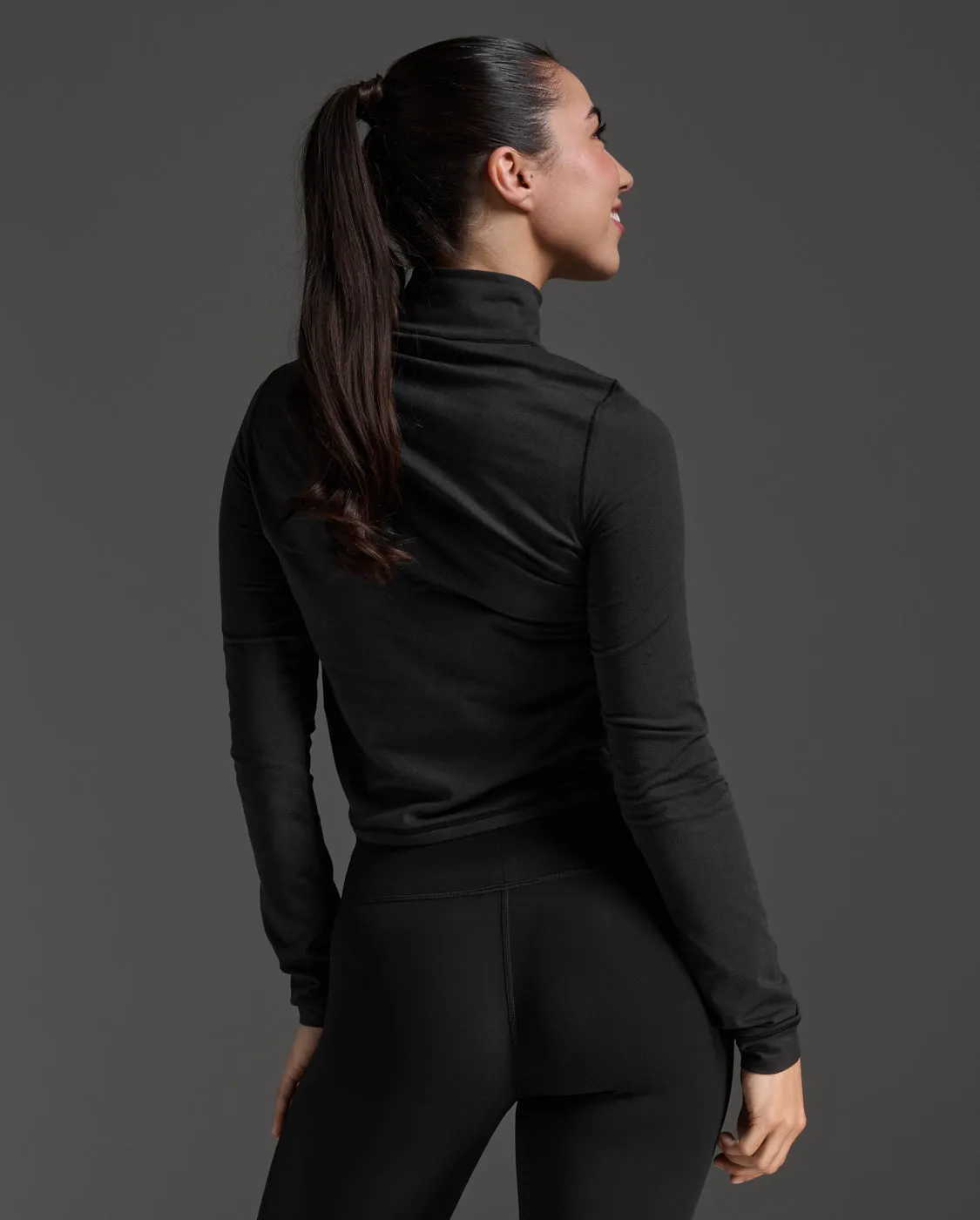 Flex Crop 1/2 Zip Long Sleeve