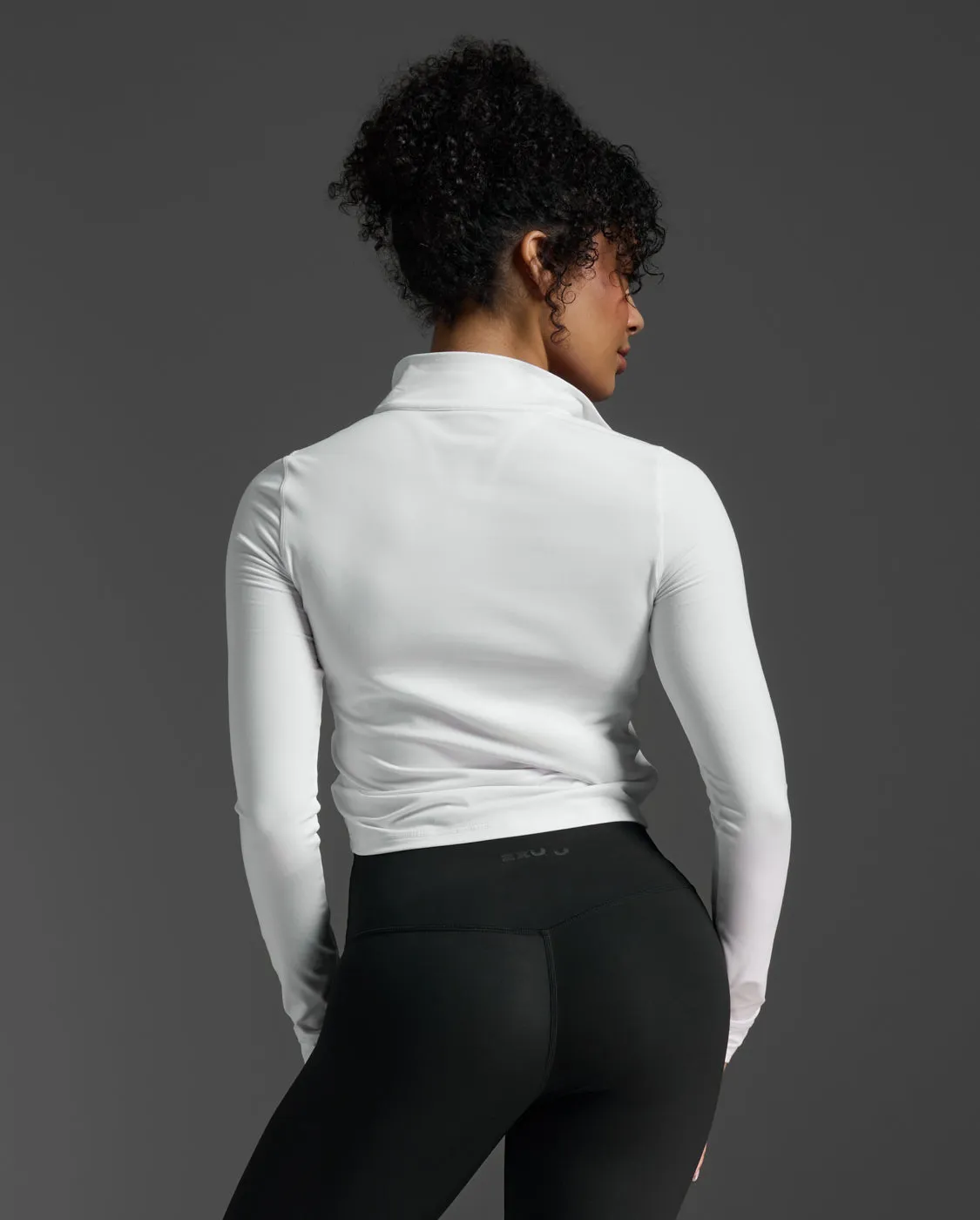 Flex Crop 1/2 Zip Long Sleeve