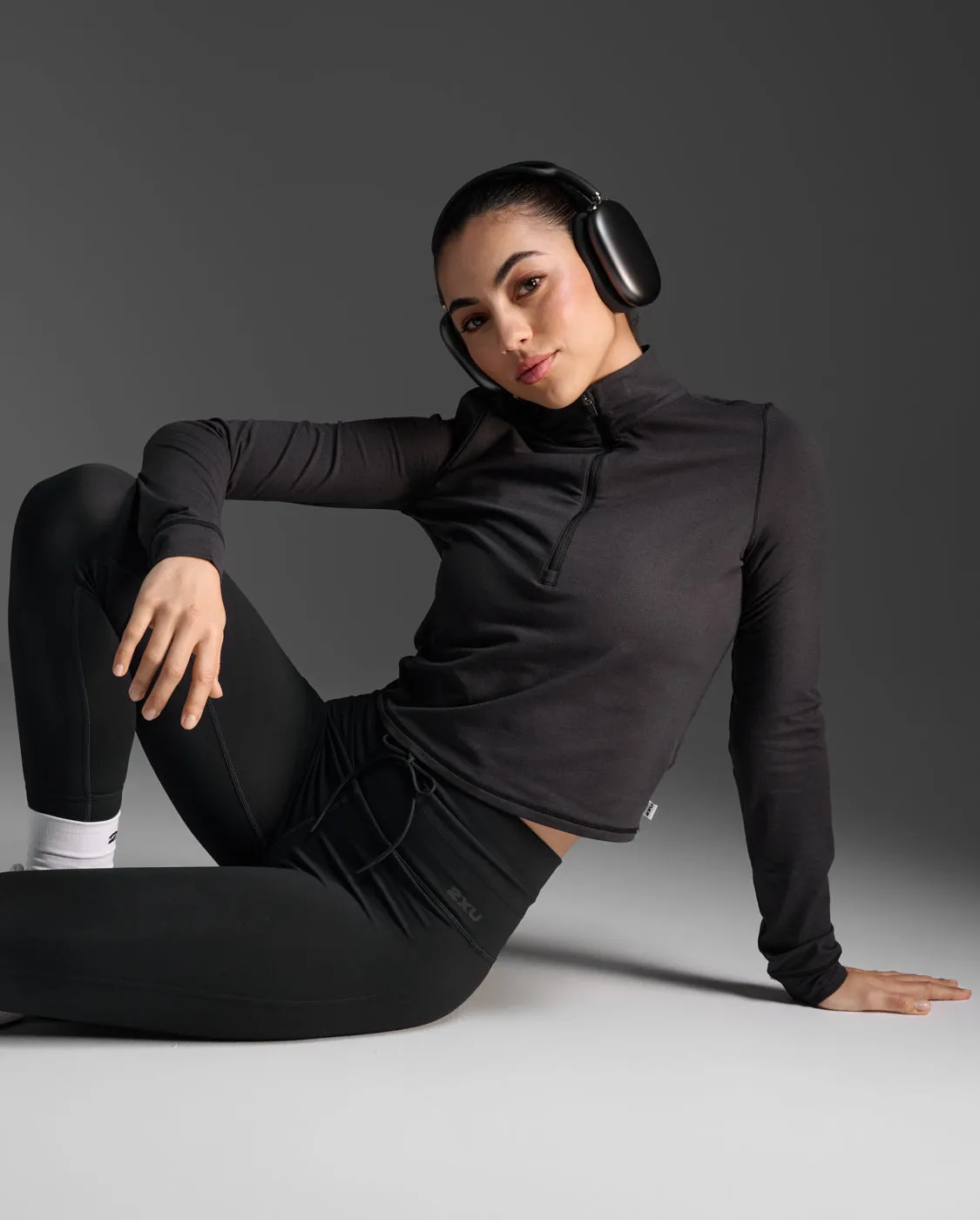 Flex Crop 1/2 Zip Long Sleeve